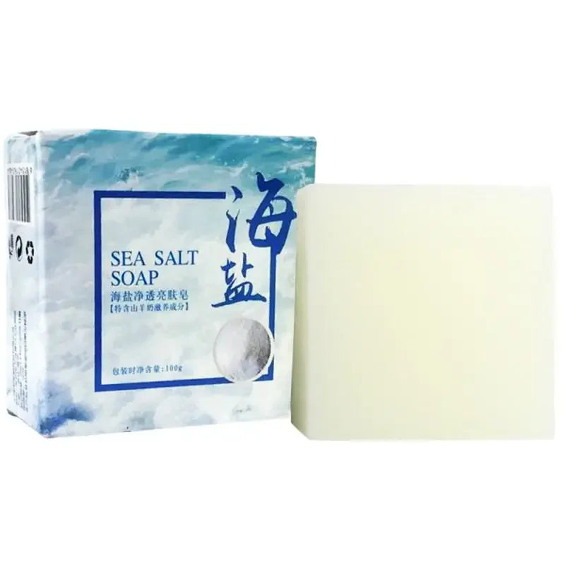 Natuurlijke handgemaakte Zeepbar van Geitenmelk en Zeezout 100g - bij Leafly Living